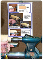 Demonstration of wood turning manual