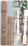 Custom turned stair spindles Cornwall